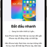 chuyển dữ liệu quick start apple