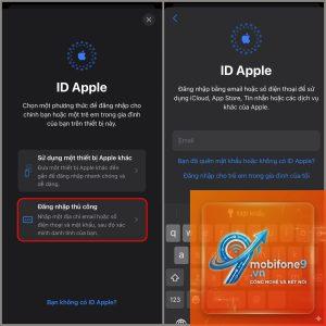 đăng nhập apple id