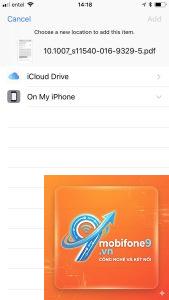 files iphone không lưu được file