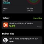 fitness không hiển thị vòng tròn hoạt động