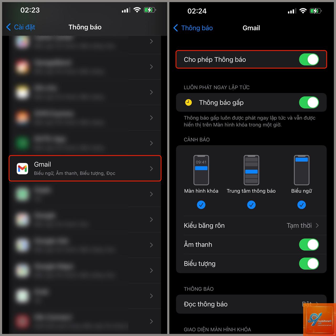 gmail không hiện thông báo trên iphone - Hình 3