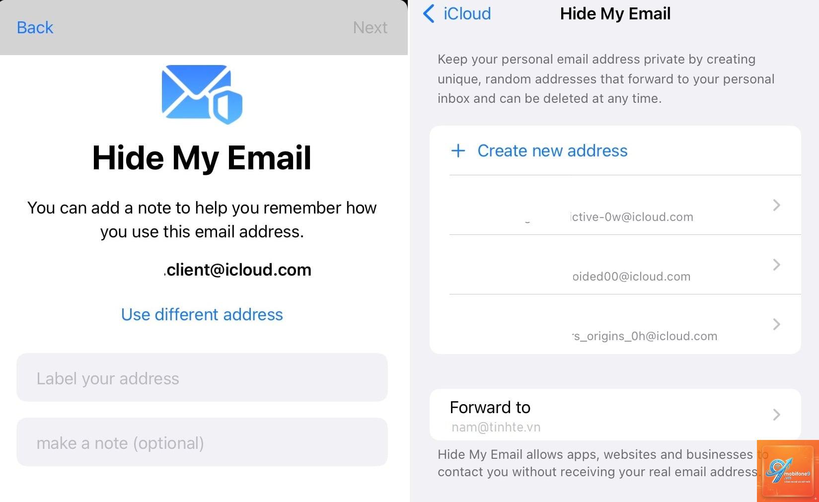 hide my email bị lỗi - Hình 2
