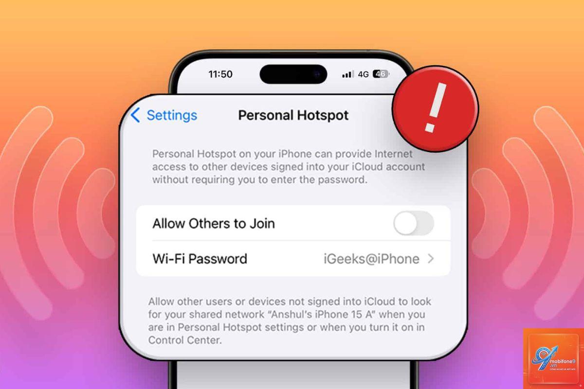 hotspot iphone tự tắt - Hình 1