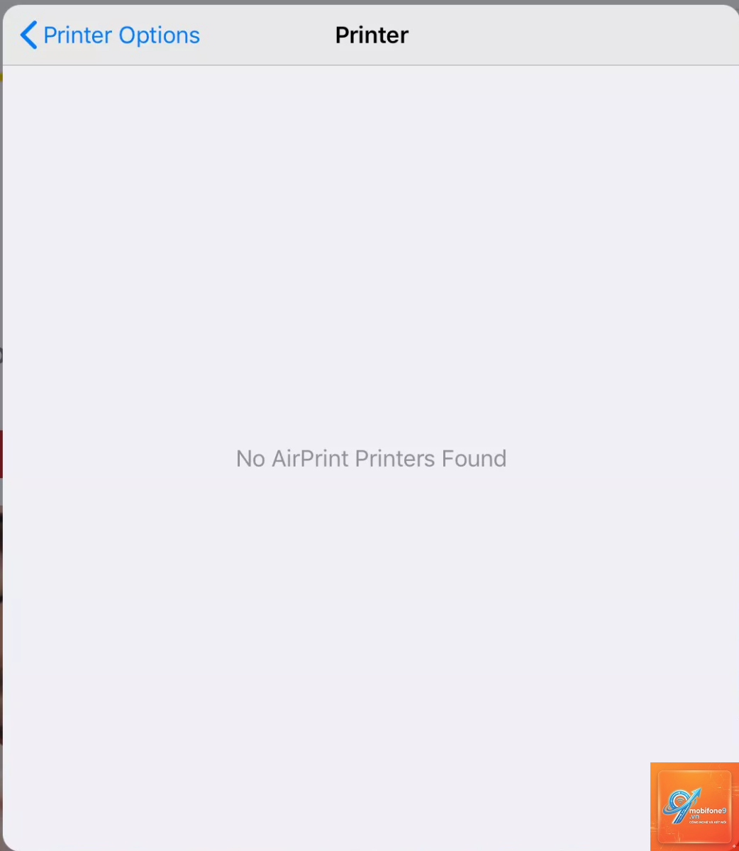 iPad không nhận AirPrint - Hình 1