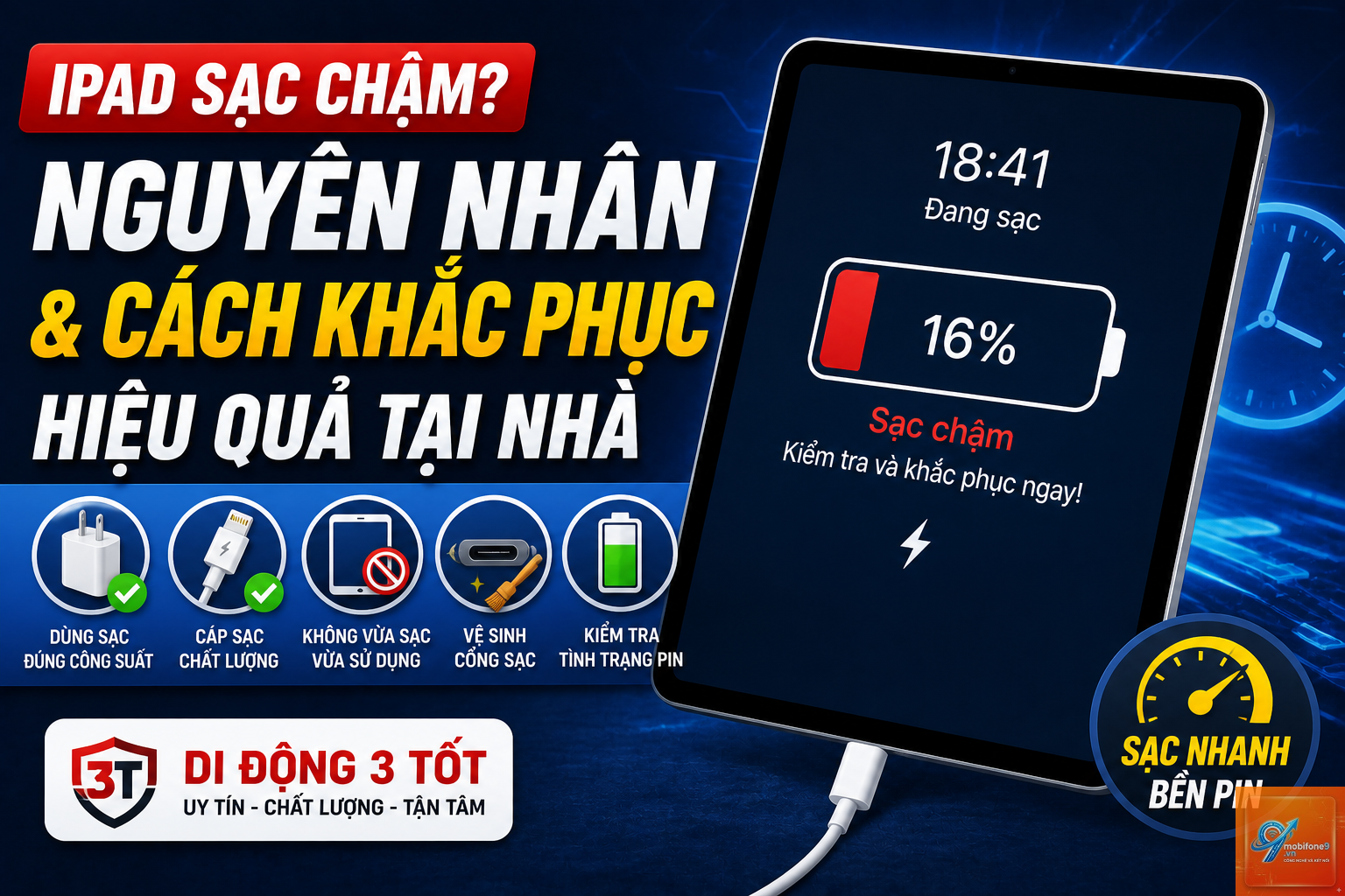 iPad sạc chậm - Hình 1