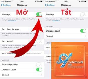 imessage không nhận số điện thoại