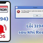 iphone khôi phục bị lỗi 3194