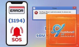 iphone khôi phục bị lỗi 3194