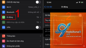 iphone không có dữ liệu di động