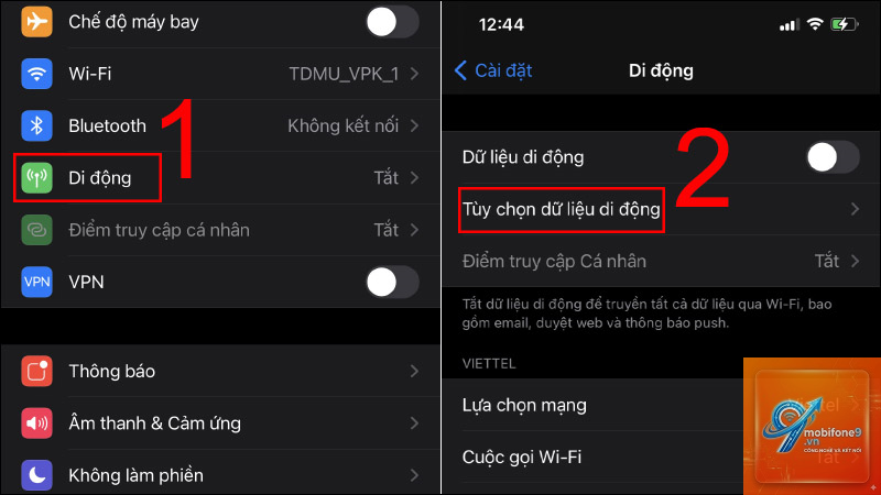 iphone không có dữ liệu di động - Hình 1