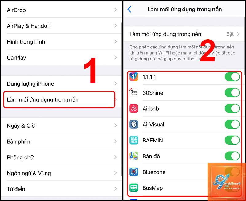 làm mới ứng dụng nền trên iPhone - Hình 1