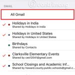 lịch iphone không đồng bộ gmail
