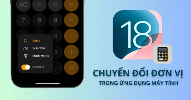 máy tính iphone không chuyển đổi đơn vị - Hình 1