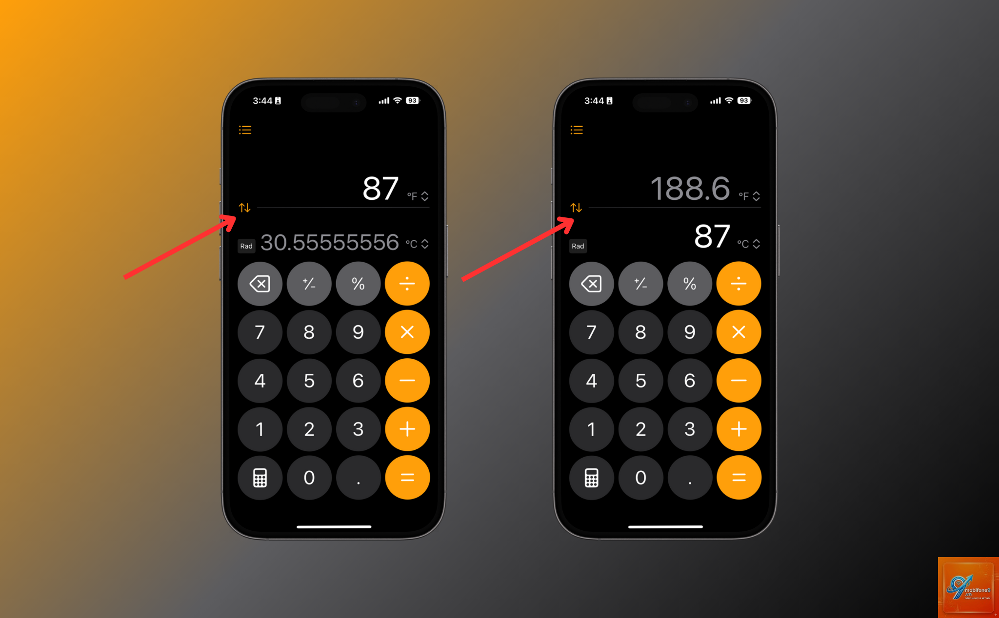 máy tính iphone không chuyển đổi đơn vị - Hình 4