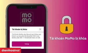 momo bị khóa tài khoản