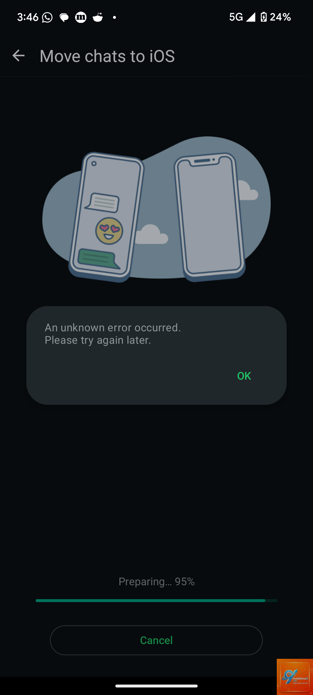 move to ios không chuyển được dữ liệu - Hình 5