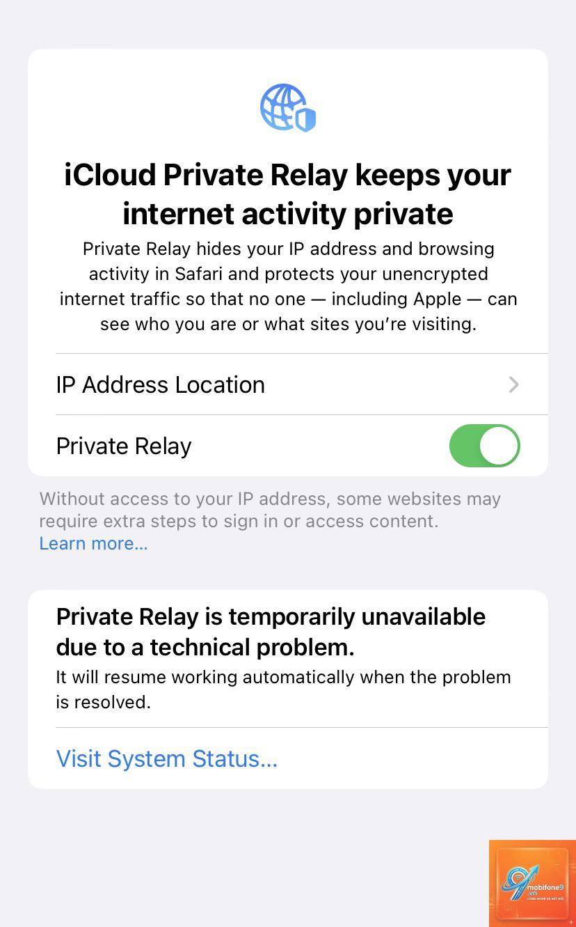 private relay không kết nối được - Hình 2