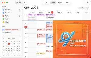 quản lý lịch bằng apple