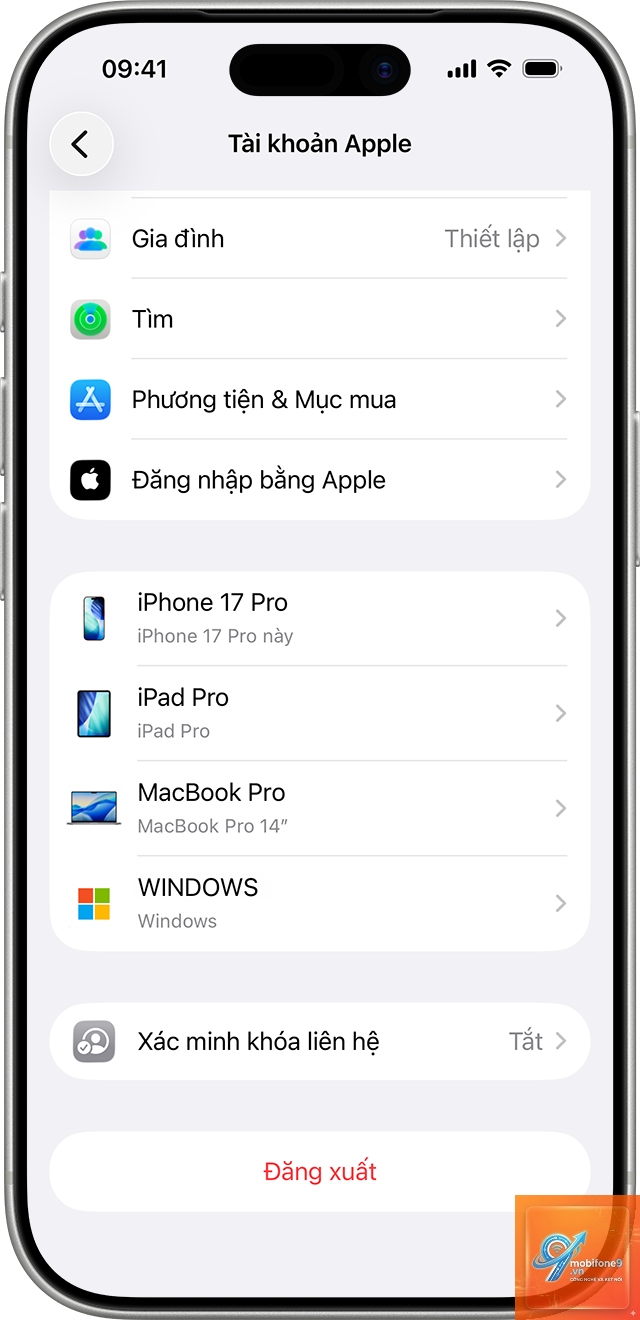quản lý thiết bị trong tài khoản apple - Hình 2