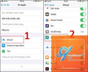 sao lưu dữ liệu apple