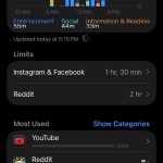 screen time không hoạt động