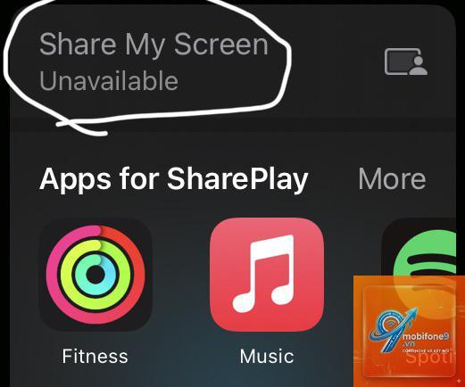 shareplay không chia sẻ màn hình được - Hình 3