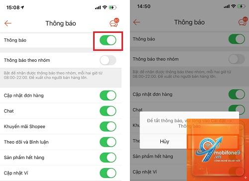 shopee không nhận thông báo trên iphone - Hình 1