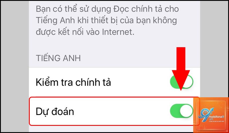 tắt tiên đoán trên iPhone - Hình 2