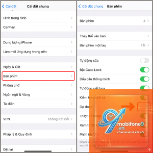 tắt tiên đoán trên iPhone
