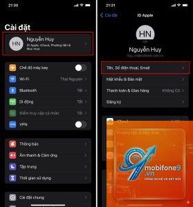thay đổi email apple