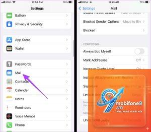thêm tài khoản mail vào iPhone