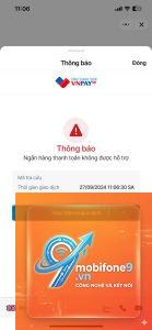 vnpay không thanh toán được