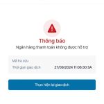 vnpay không thanh toán được