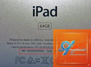 Kiểm tra mã vùng iPad