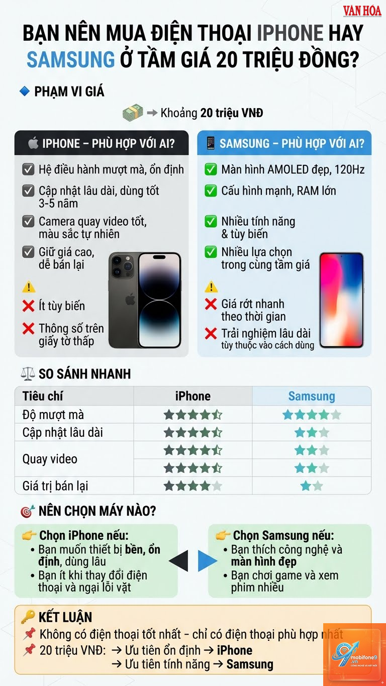 So Sánh iPhone Và Samsung Trong Tầm Giá 20 Triệu - Hình 1